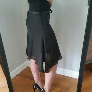 Black chiffon skirt